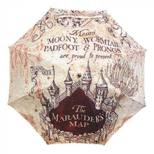 Load image into Gallery viewer, HARRY POTTER HOGWARTS (MARAUDERS MAP) UMBRELLA (STICK)
