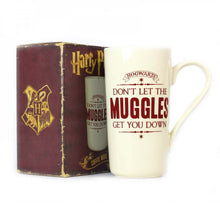 Load image into Gallery viewer, HARRY POTTER HOGWARTS DON&#39;T LET THE MUGGLES GET YOU DOWN (MUGGLES) MUG LATTE BOXED (500 ML)
