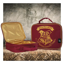 Load image into Gallery viewer, HARRY POTTER HOGWARTS INSULATED SCHOOL LUNCH BAG - RED &amp; GOLD
