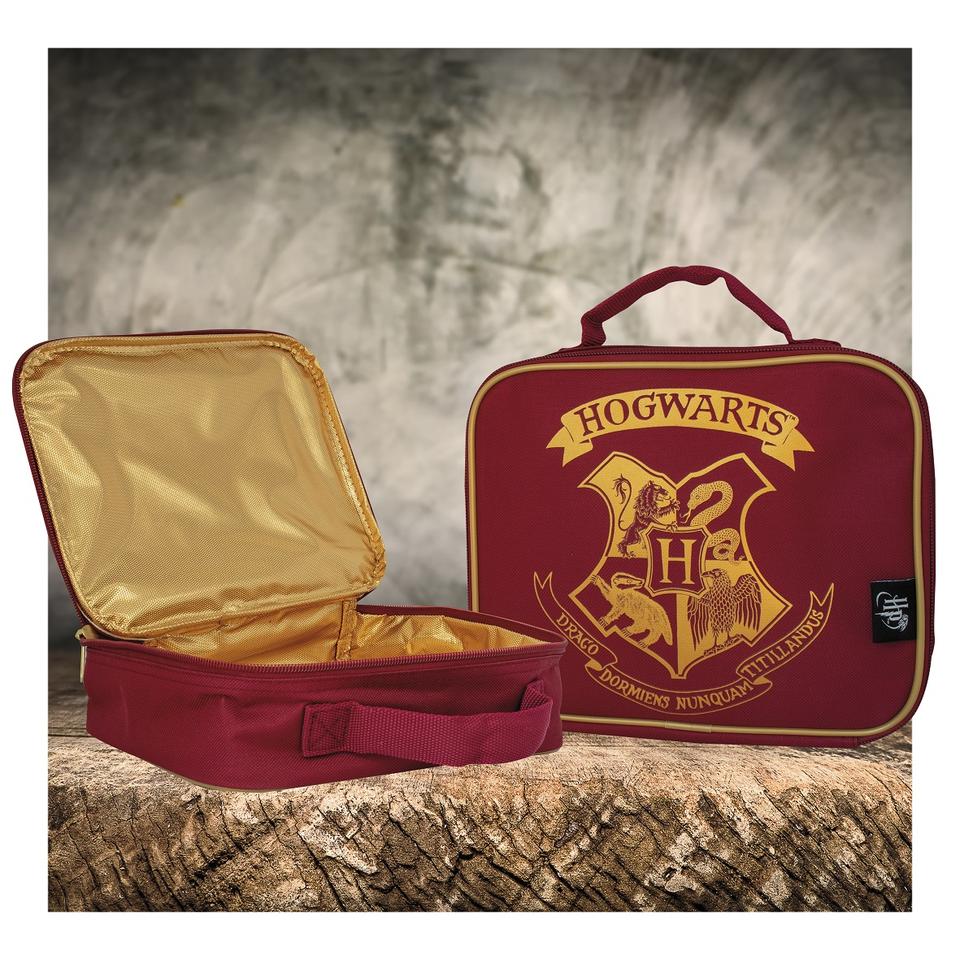 HARRY POTTER HOGWARTS INSULATED SCHOOL LUNCH BAG - RED & GOLD