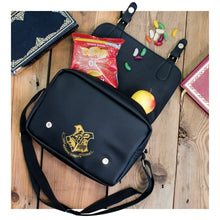Load image into Gallery viewer, HARRY POTTER HOGWARTS PREMIUM SATCHEL INSULATED SCHOOL LUNCH BAG - BLACK &amp; GOLD
