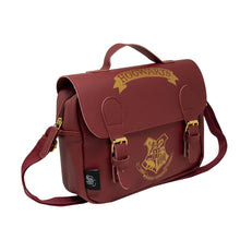 Load image into Gallery viewer, HARRY POTTER HOGWARTS PREMIUM SATCHEL SCHOOL INSULATED LUNCH BAG -  BURGANDY &amp; GOLD
